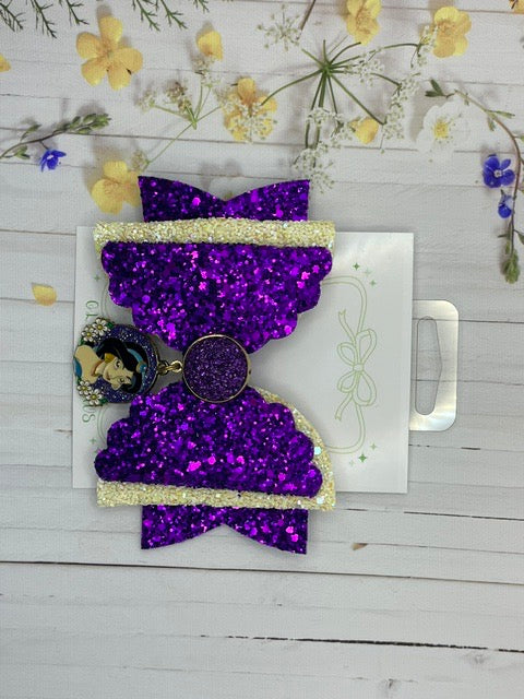 Girls Handmade Glitter Hair Bows – Character & Princess Designs