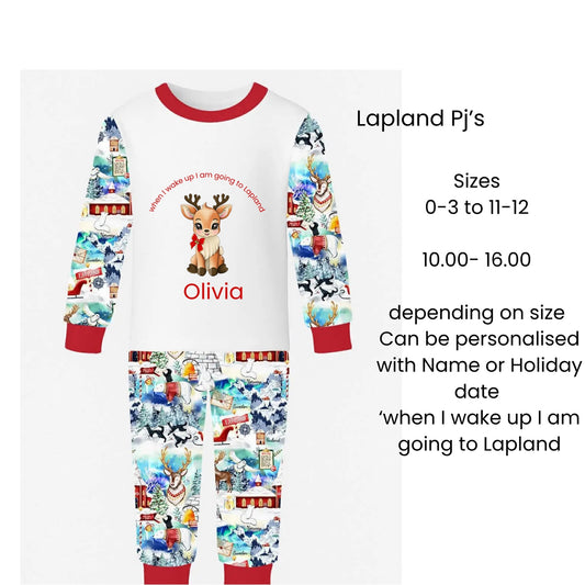 Finished personalised inclusive starting school pyjamas with child’s name