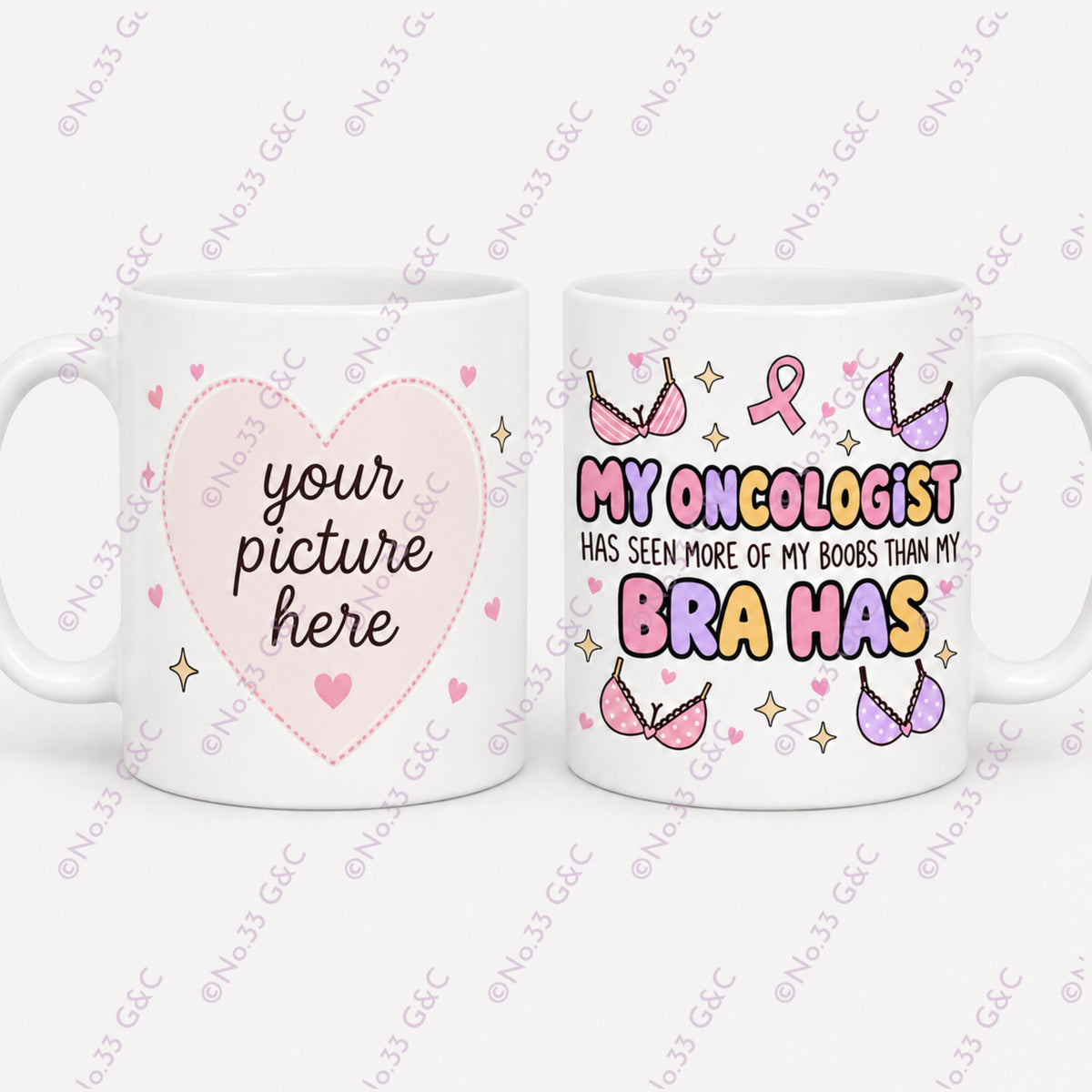 Personalised Breast Cancer Awareness Photo Mug – Choice of Empowering Quote