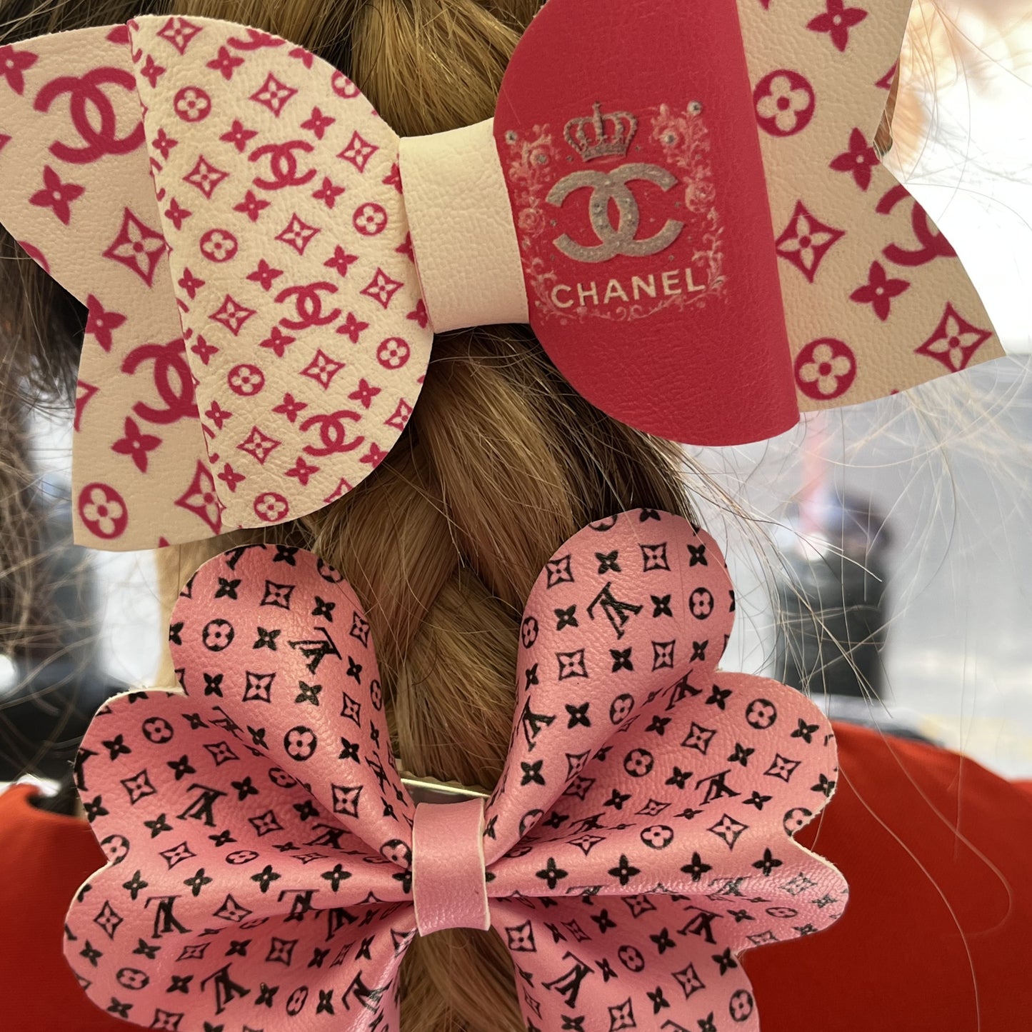 Handmade Boutique Hair Bows | Faux Leather Hair Clips | Girls Hair Accessories