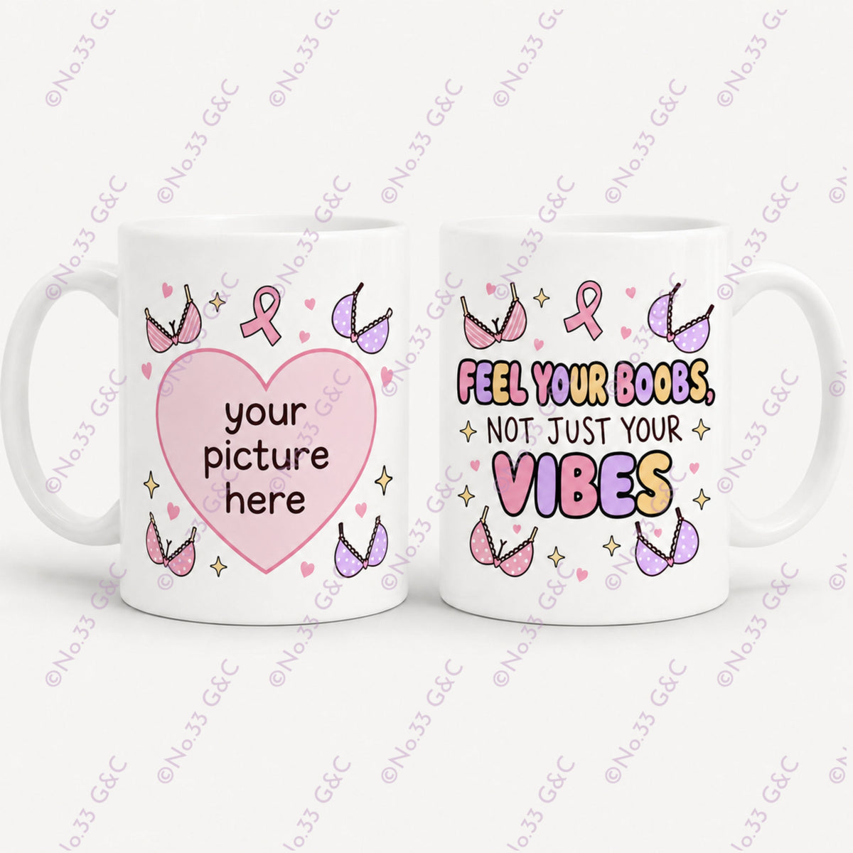 Personalised Breast Cancer Awareness Photo Mug – Choice of Empowering Quote