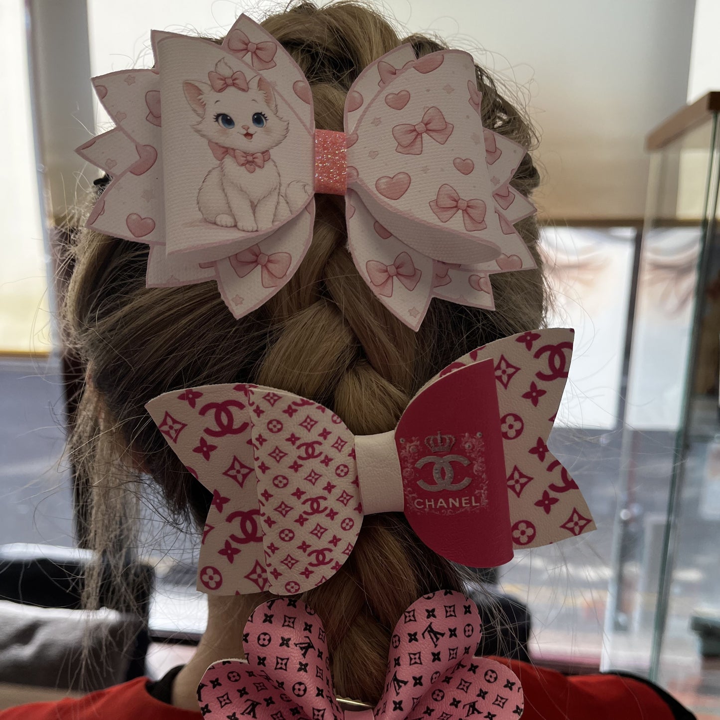 Handmade Boutique Hair Bows | Faux Leather Hair Clips | Girls Hair Accessories
