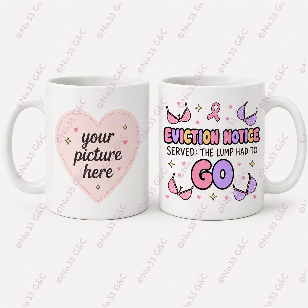 Personalised Breast Cancer Awareness Photo Mug – Choice of Empowering Quote