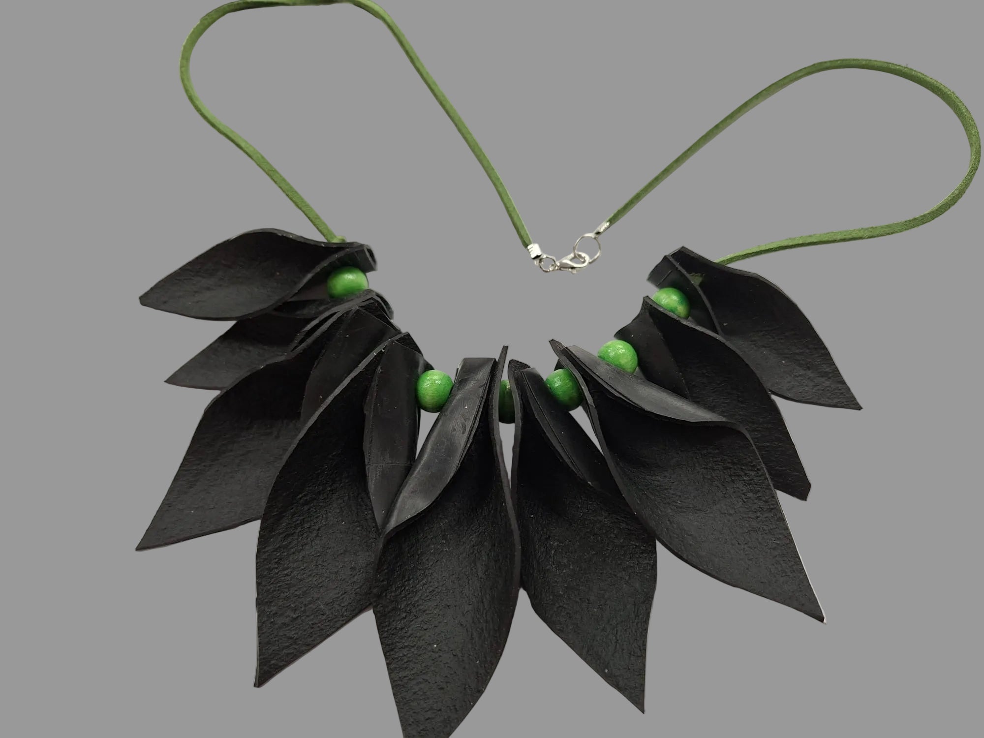 Recycled Bike Inner Tube Necklace - Handmade Eco-Friendly Upcycled Jewellery UK