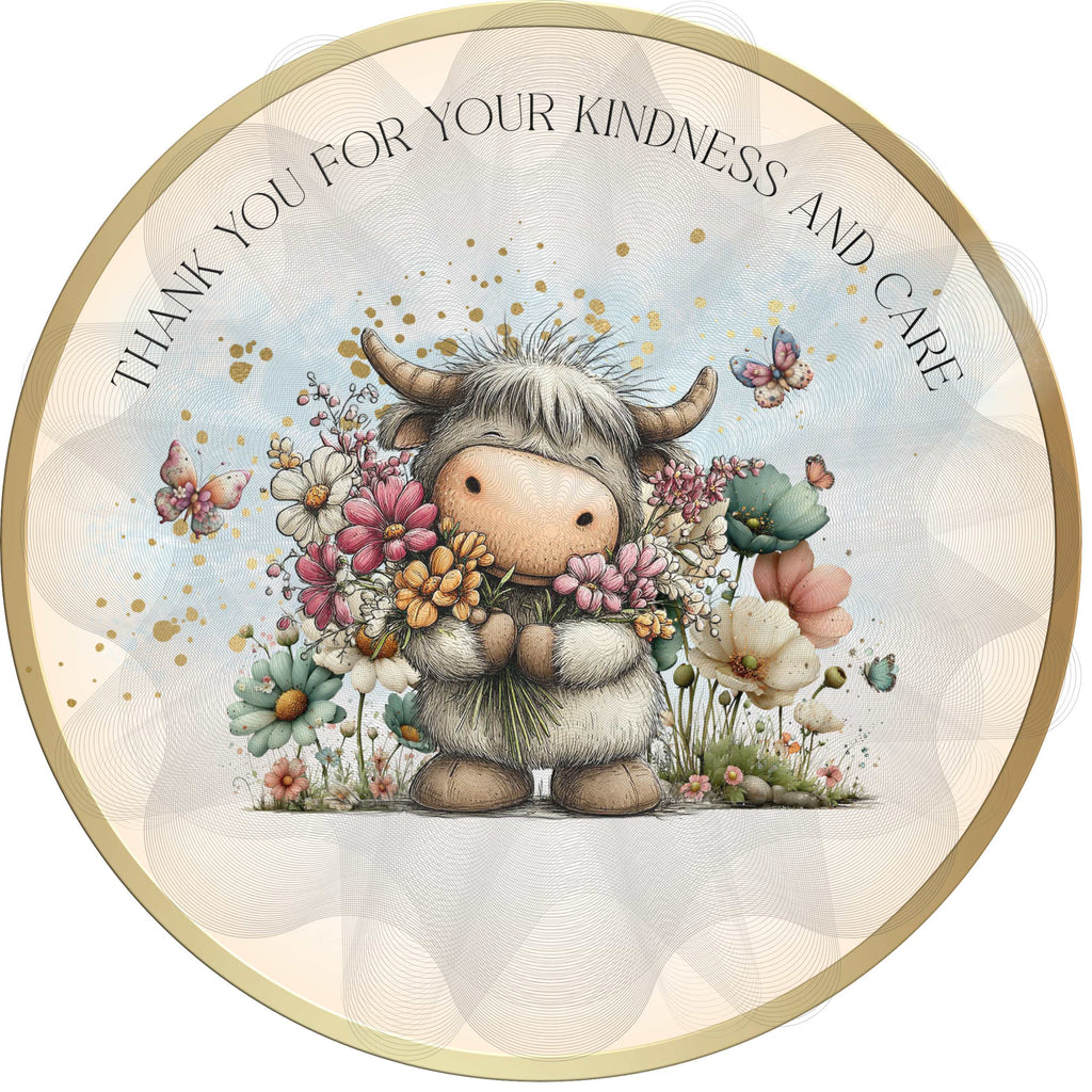 Personalised Thank You Chocolate Box - Highland Cow Gift