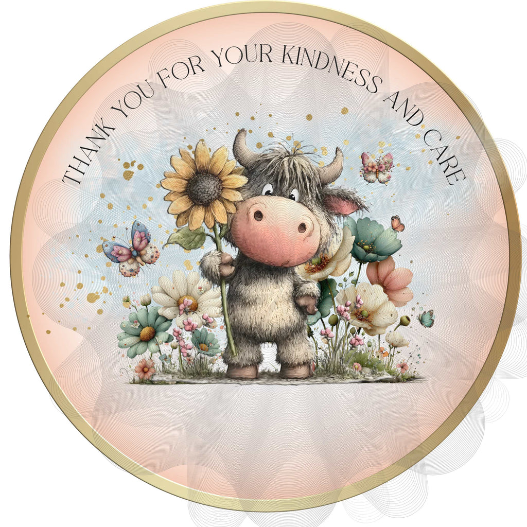 Personalised Thank You Chocolate Box - Highland Cow Gift