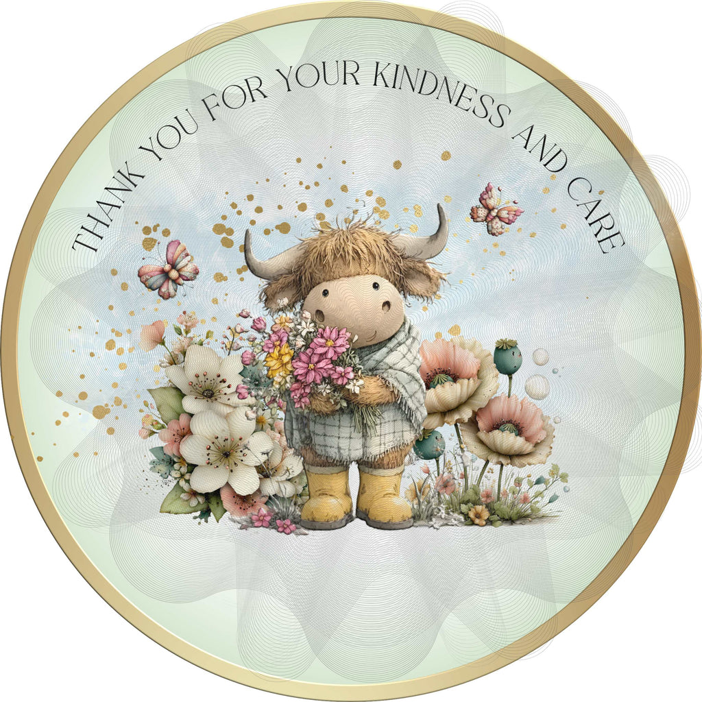 Personalised Thank You Chocolate Box - Highland Cow Gift