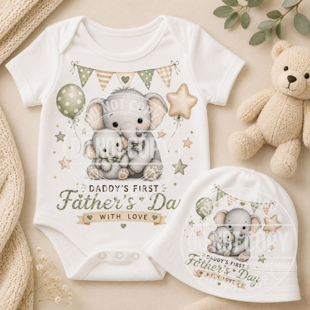 My First Father's Day Highland Cow Mug | Baby Bib | Baby Grow | Personalised New Dad Gift | Cute Father's Day Gift Set