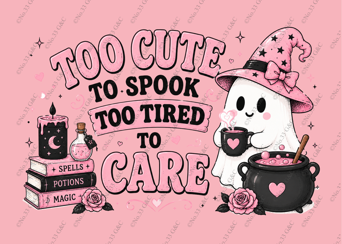 Pink Summerween Glass Worktop Saver – Cute Witch & Ghost Designs