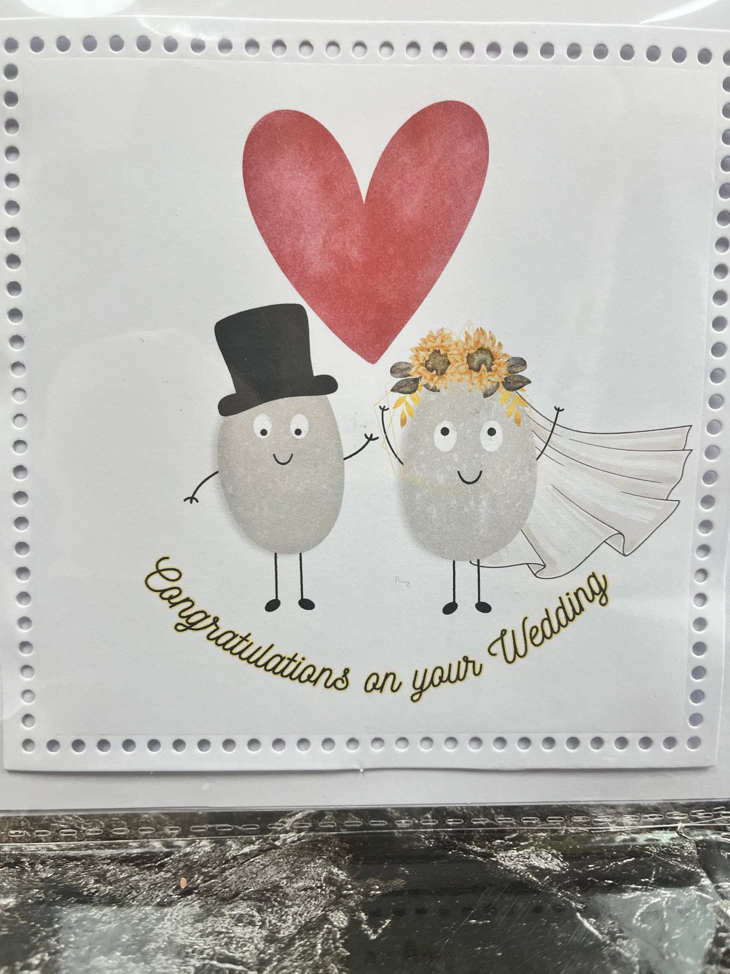 Handmade Pebble Art Greeting Cards - New Baby &