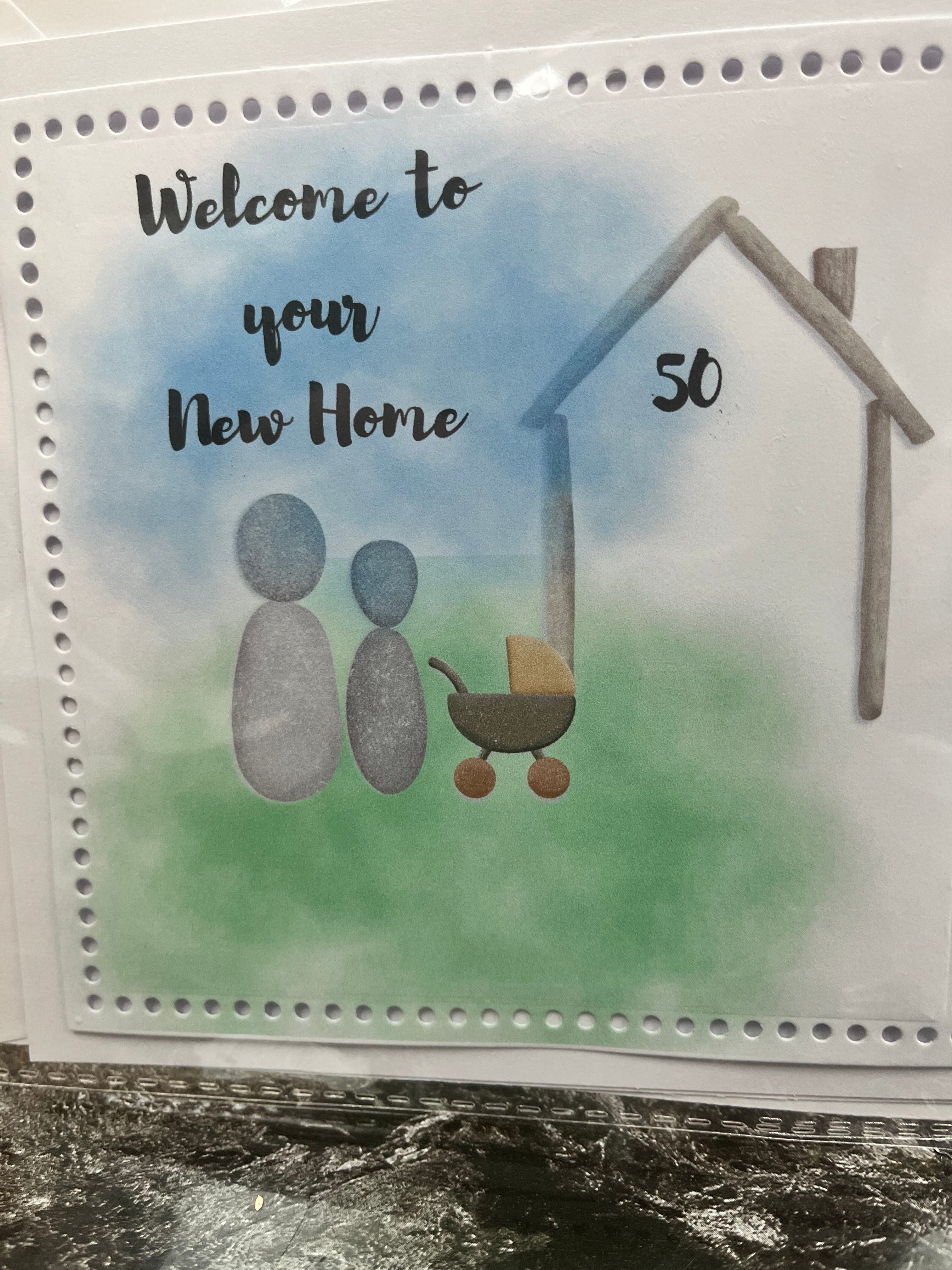 Handmade Pebble Art Greeting Cards – New Baby &