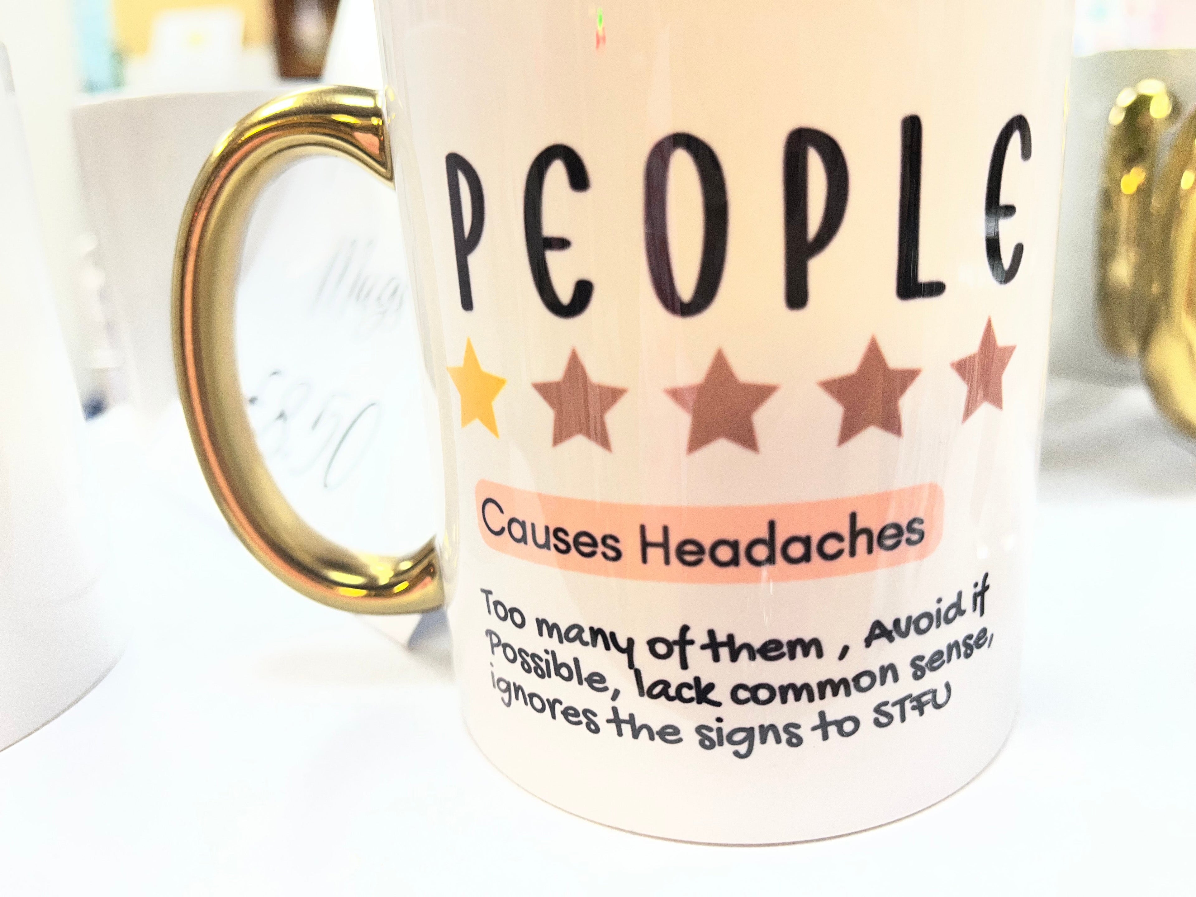Poor review funny mugs and coasters