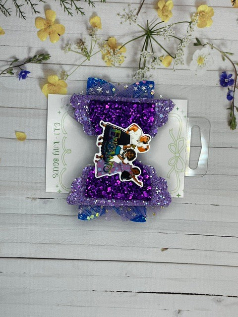 Girls Handmade Glitter Hair Bows – Character & Princess Designs