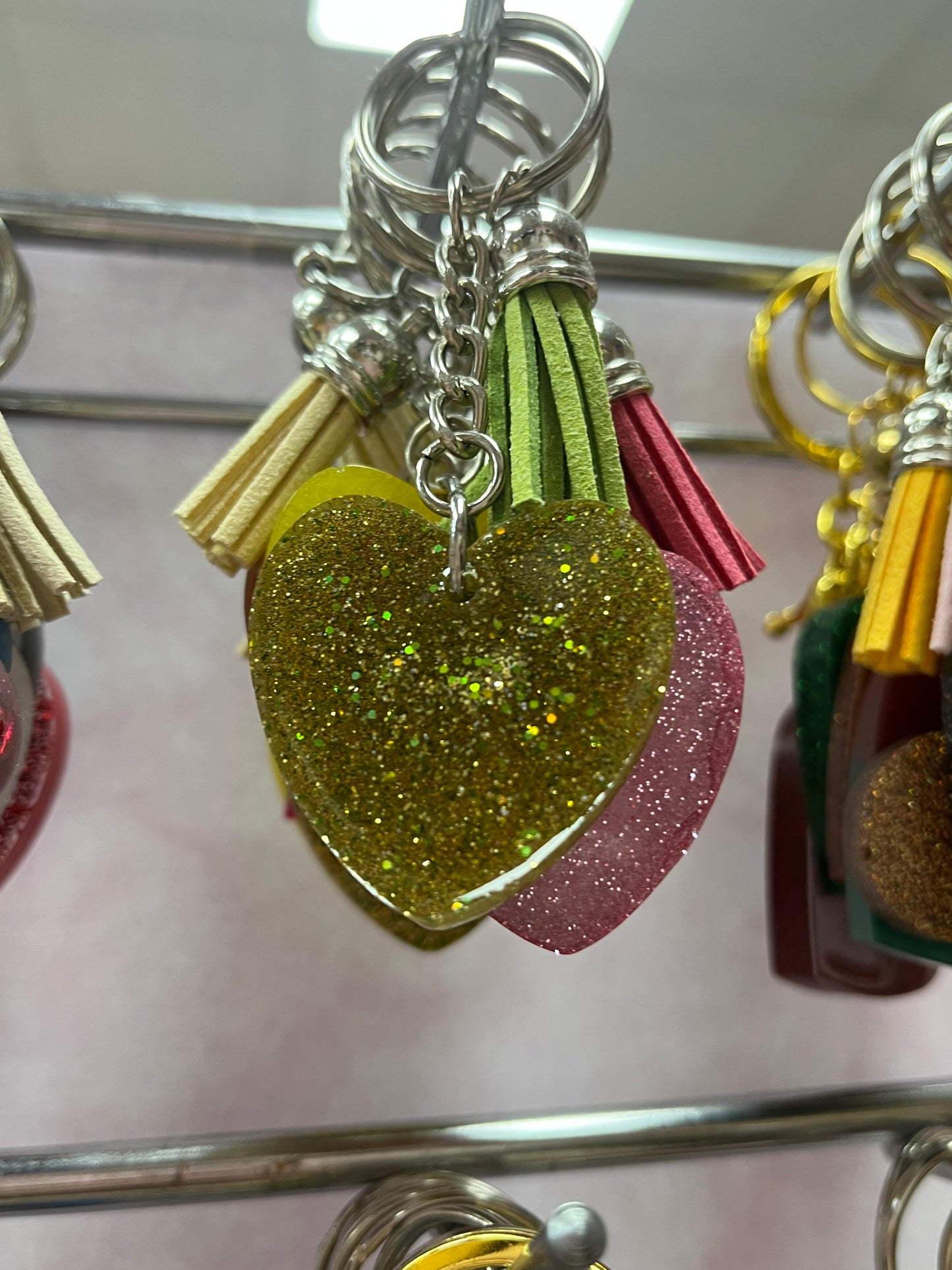 Personalised Resin Initial Keyring – Handmade by Oli-Kay Jewellery