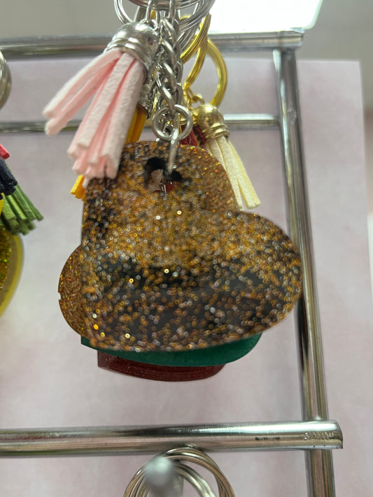 Personalised Resin Initial Keyring – Handmade by Oli-Kay Jewellery
