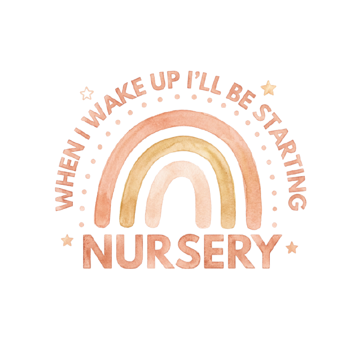 Peach Rainbow Nursery starting school pyjama design
