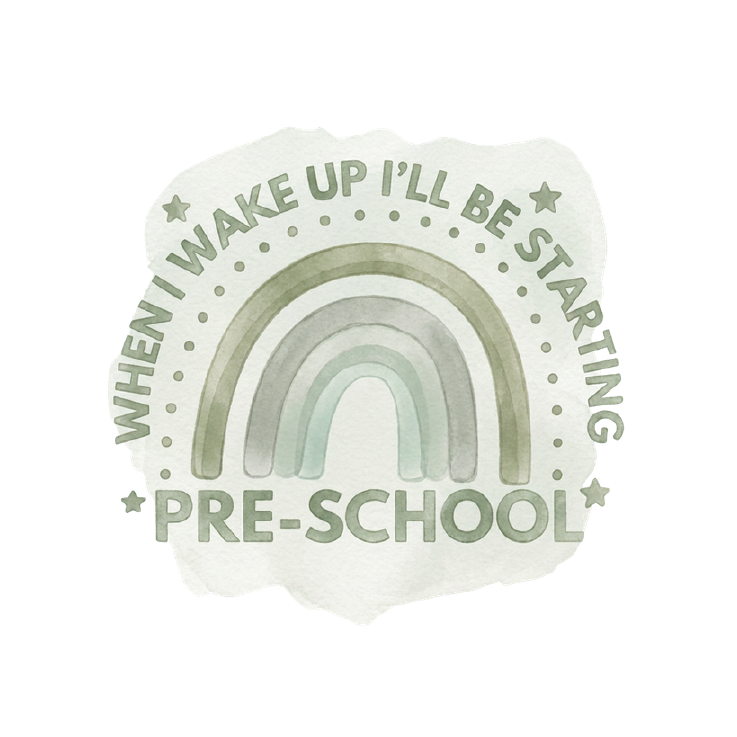 Sage Rainbow Pre-School starting school pyjama design
