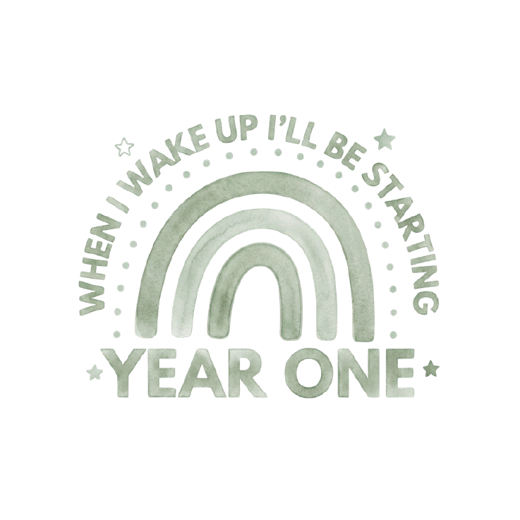 Sage Rainbow Year One starting school pyjama design